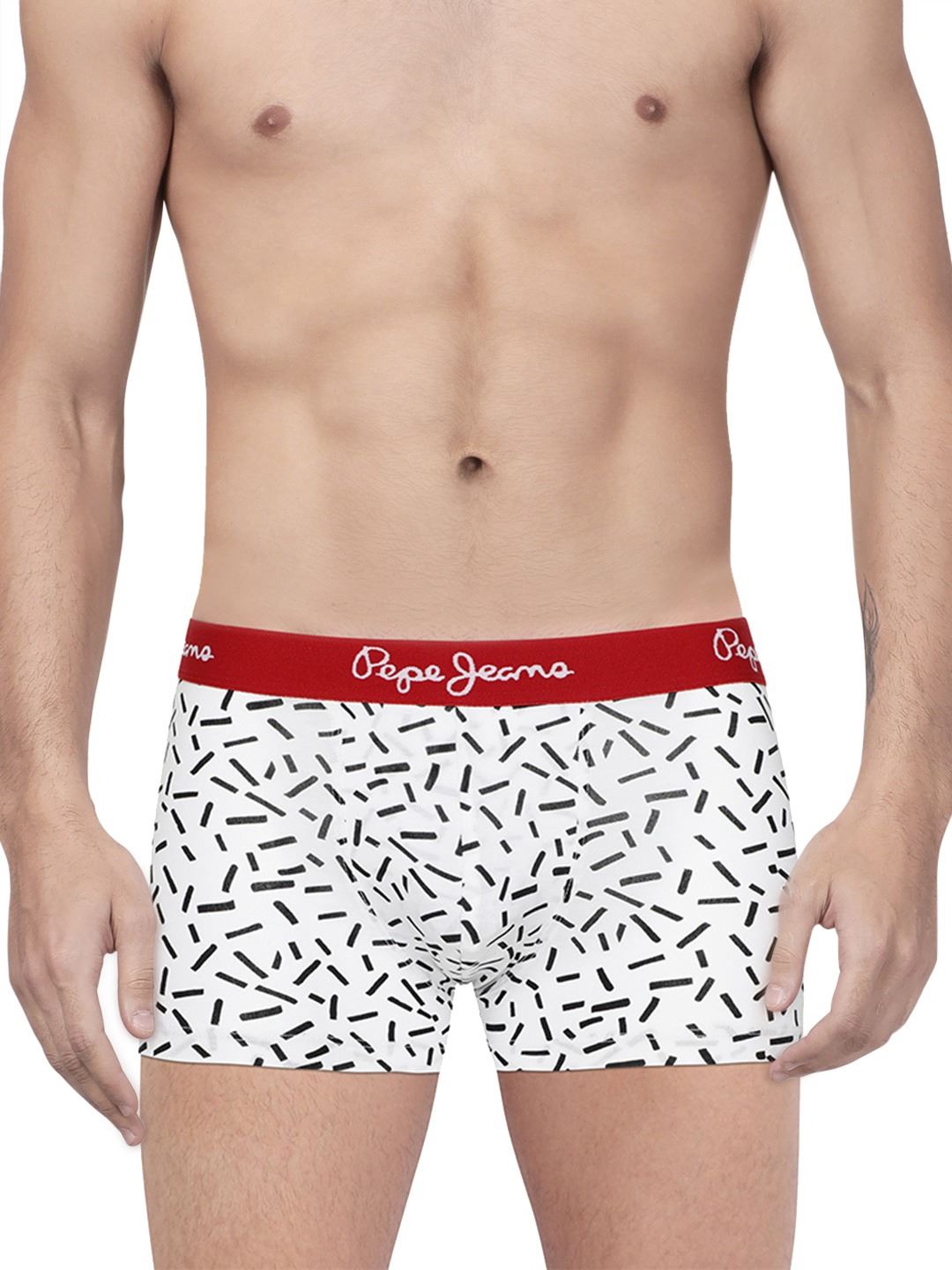 Pepe Jeans London Men Printed White Trunk Pack Of 1